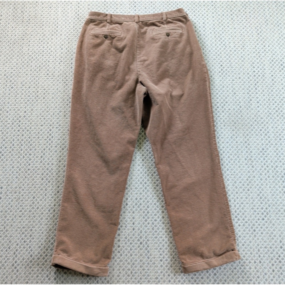 Vtg Jos A Bank CORDUROY Wide Wale Pants Mens 36x30 Brown Pleated Trousers Cuffed - Picture 2 of 12
